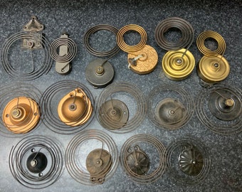 Clock, Parts, Coil, Gong, Antique, Vintage, Your Choice, Brass, Metal,