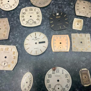 Watch Parts Faces Vintage Variousa Crown, Jurgesen, Gruen, Set of 5 image 5