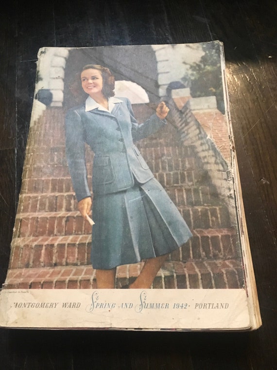 Vintage Spring Summer 1942 Montgomery Ward Catalog Clothing Etsy