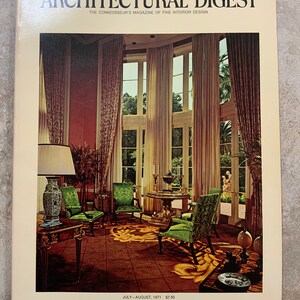 Architectural Digest, 1970's, Vintage, AD, Magazine, Interior Design ...