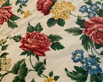 Vintage, Linen, Fabric, Floral, 5th, Ave, Designs, 5 yards, excellent condition