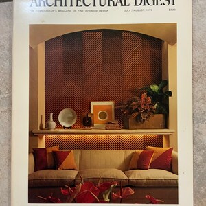 Architectural Digest, 1970's, Magazine, AD, Vintage, Interior, Design ...