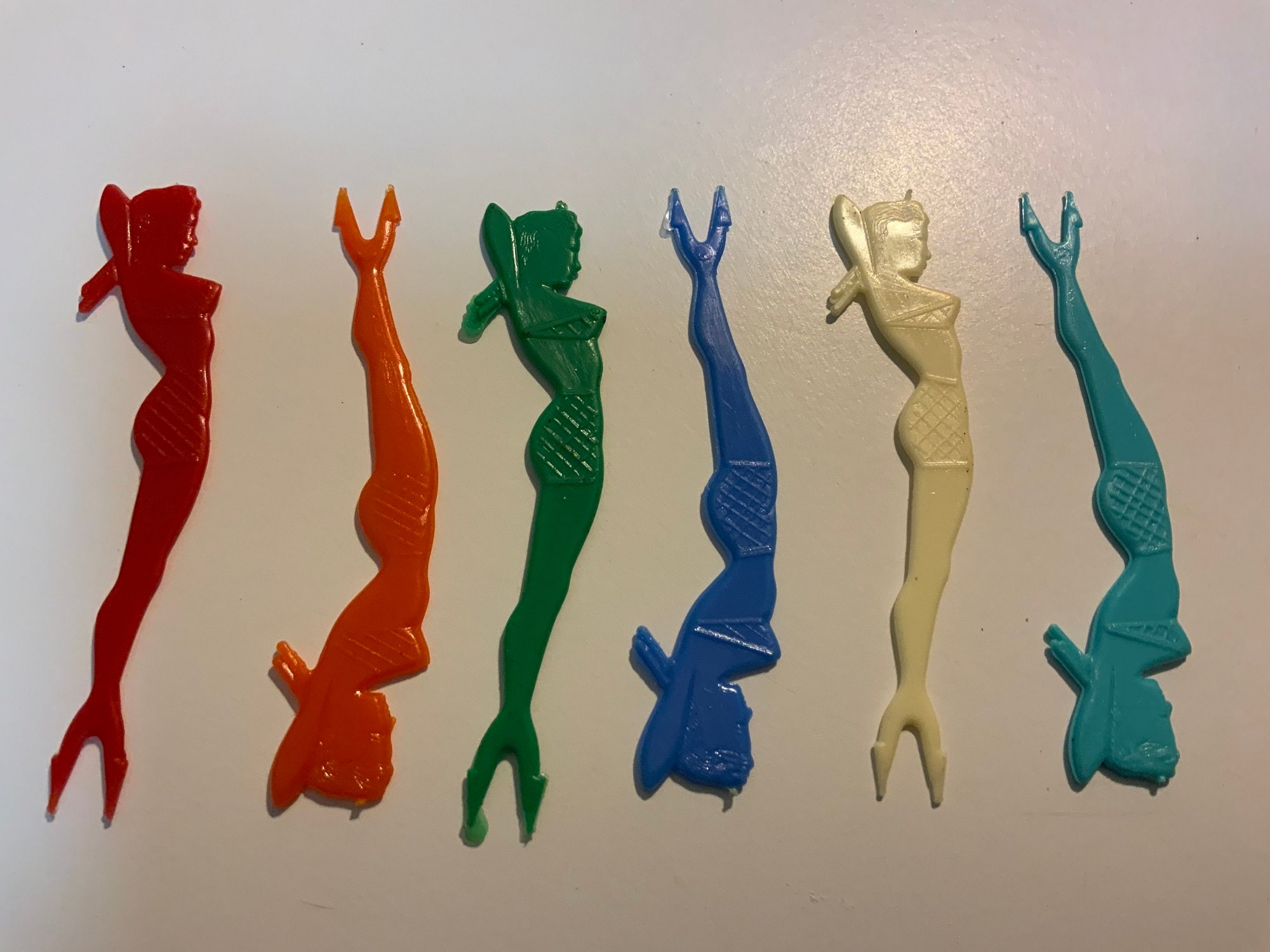 Vintage Cocktail Picks Cocktail Forks Mermaids Plastic In Etsy