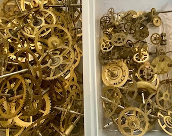 Vintage, Clock, Parts, Gears, Wheels, Brass, X-Large (3"), Large (betweem 2-3"), Medium (between 1-2") , Small (1 -0.5"), Your Choice