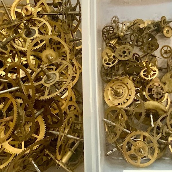 Vintage, Clock, Parts, Gears, Wheels, Brass, X-Large (3"), Large (betweem 2-3"), Medium (between 1-2") , Small (1 -0.5"), Your Choice