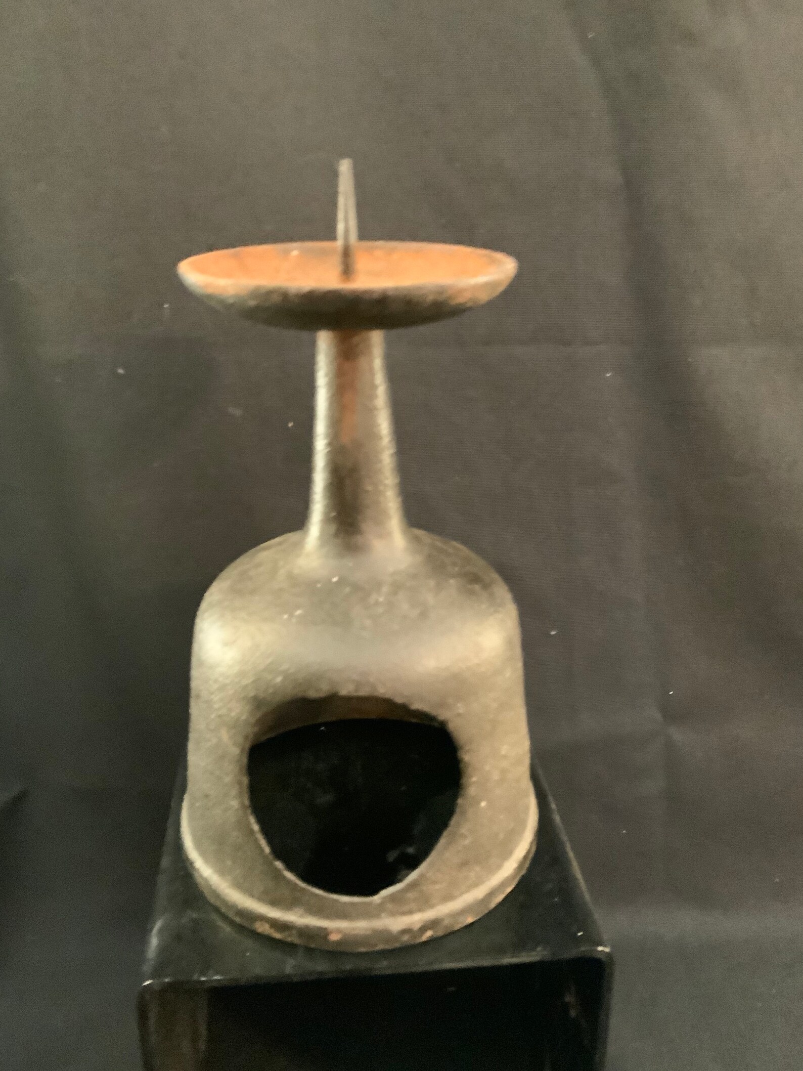 Vintage Cast Iron Candle Holder Stick Pillar Etsy