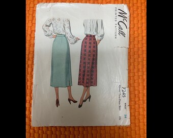 Vintage, Sewing, Pattern, McCall, 1940's,  1948,  7245, Misses, Two Piece, Skirt, Waist 24