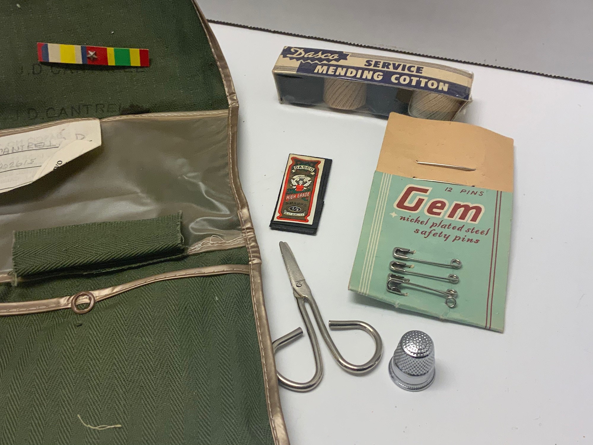 Military Sewing Kit, Kit & Tools
