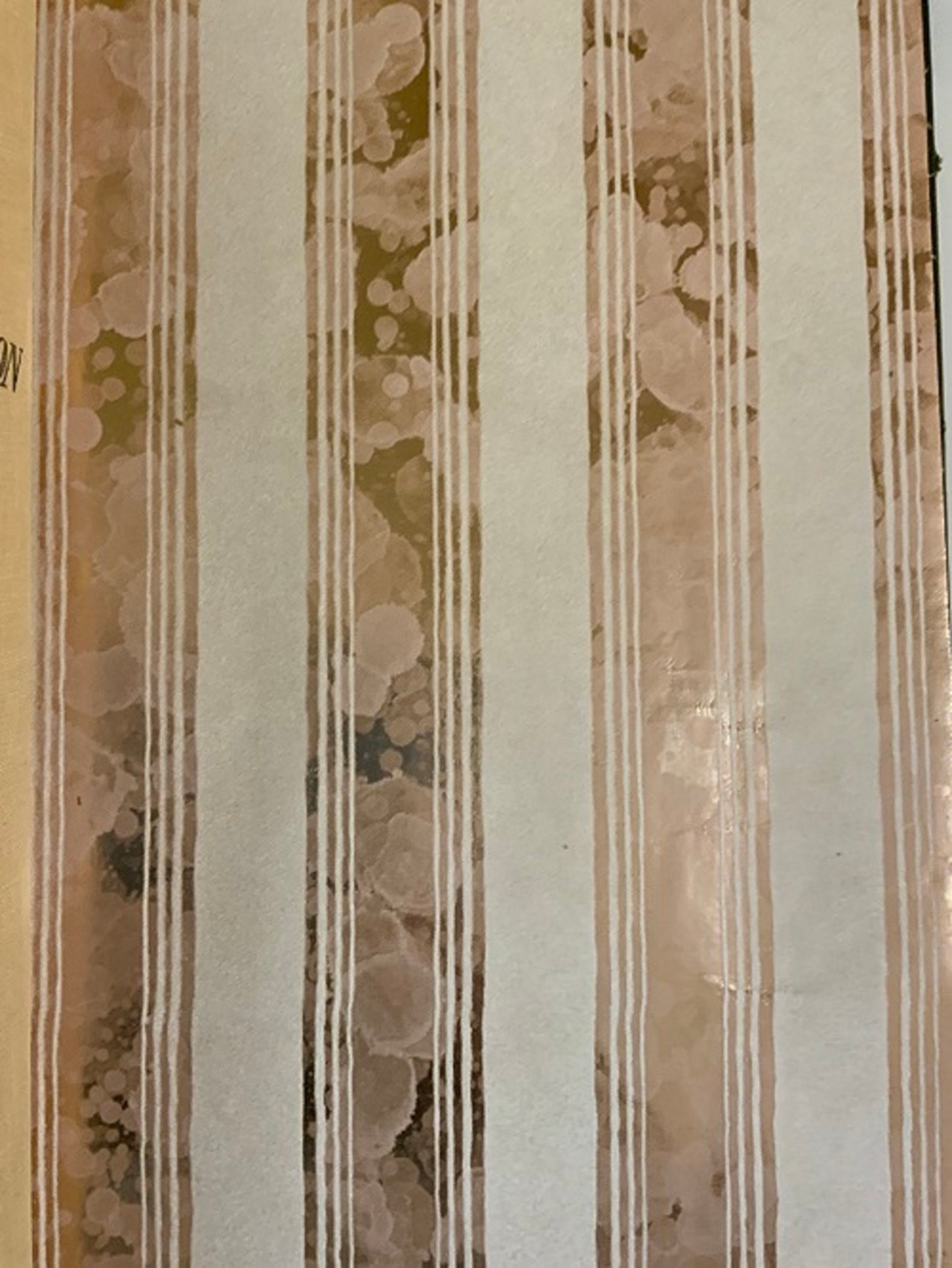 Vintage Wallpaper Book Foil Wallpaper Flocked Wallpaper Mid Etsy