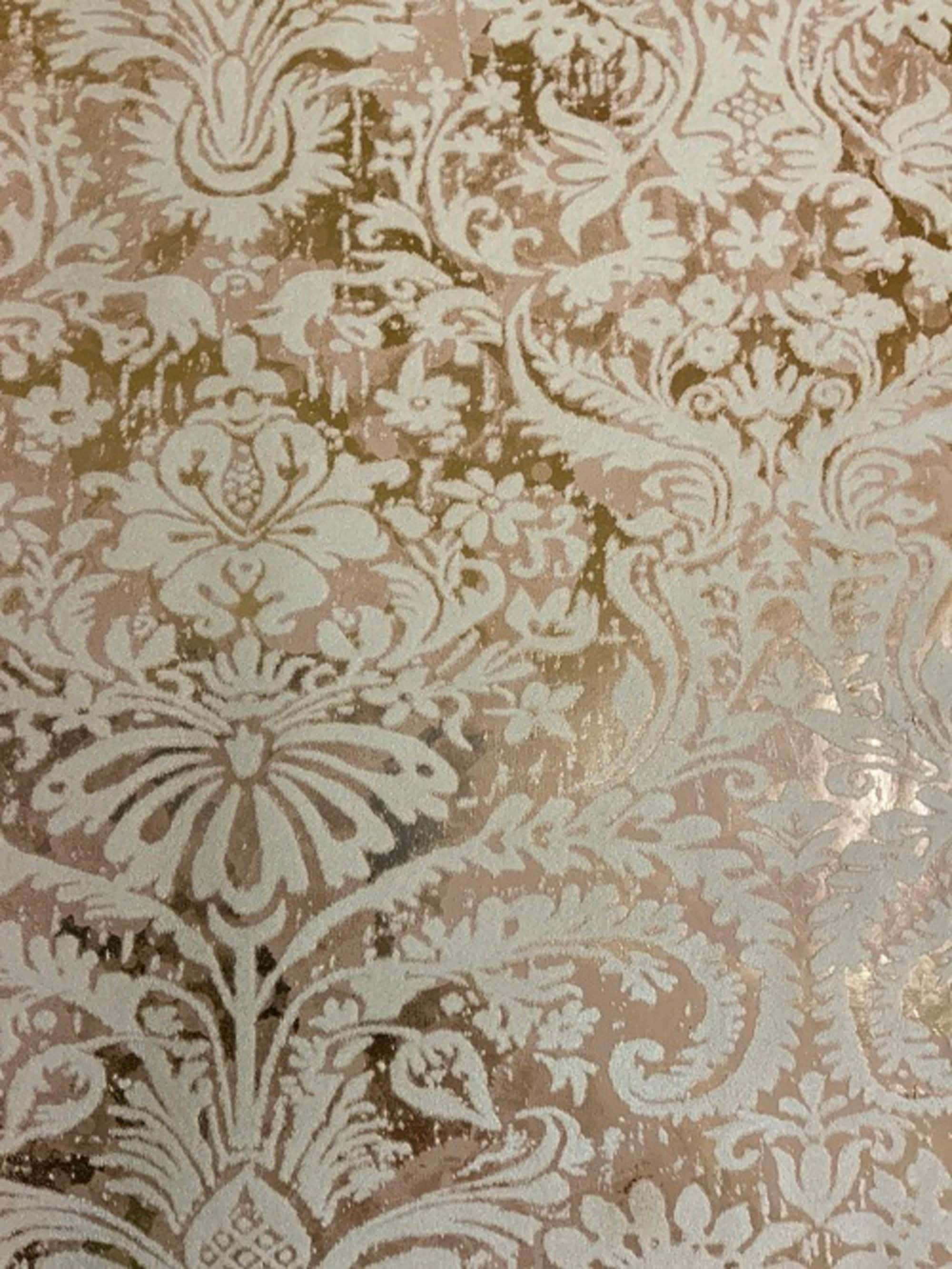 Vintage Wallpaper Book Foil Wallpaper Flocked Wallpaper Mid Etsy