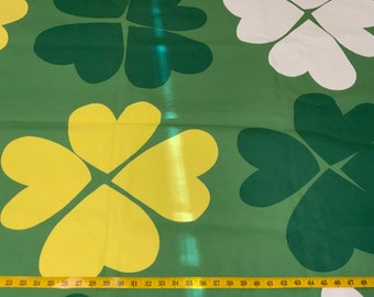 IKEA, Fabric, Heart, Shamrocks, Nina Jobs, Green, Yellow, White,  Sweden, AB 2006, Material