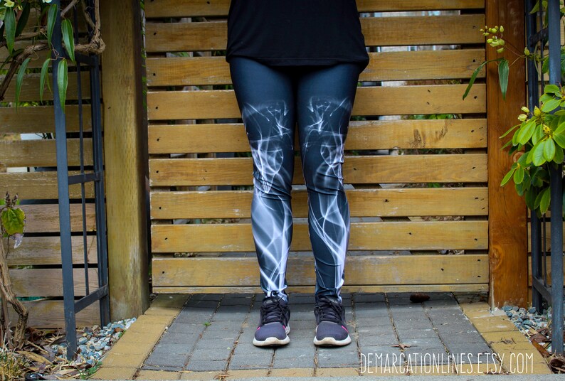 black and white holiday leggings