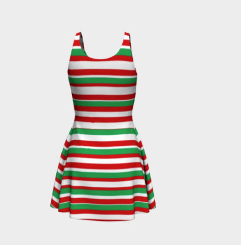 green and red christmas dress