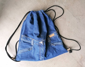 Backpack made of old jeans