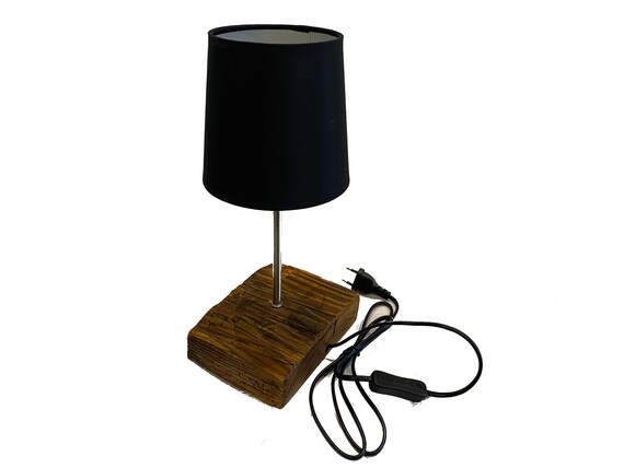 Reclaimed Wood Lamp Desk Lamp Wooden Beam Rustic Country House UNIKAT Shabby TIROL rustic wood Barn Beam