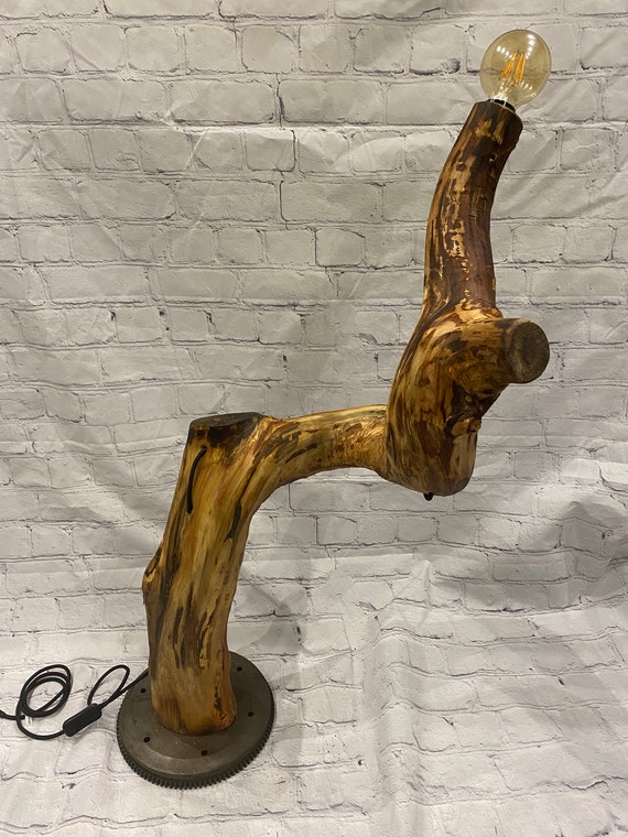 Wood Lamp Lamp Floor Lamp Floor Lamp Industrial Driftwood Tree Trunk