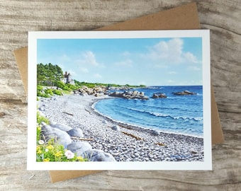 Beach Art Card, Ocean Art, Note Card, Nautical, Blank Card, Beach Lover, Greeting Card, Wave Art, Beachy, Card, Coastal, Coastal Art Card
