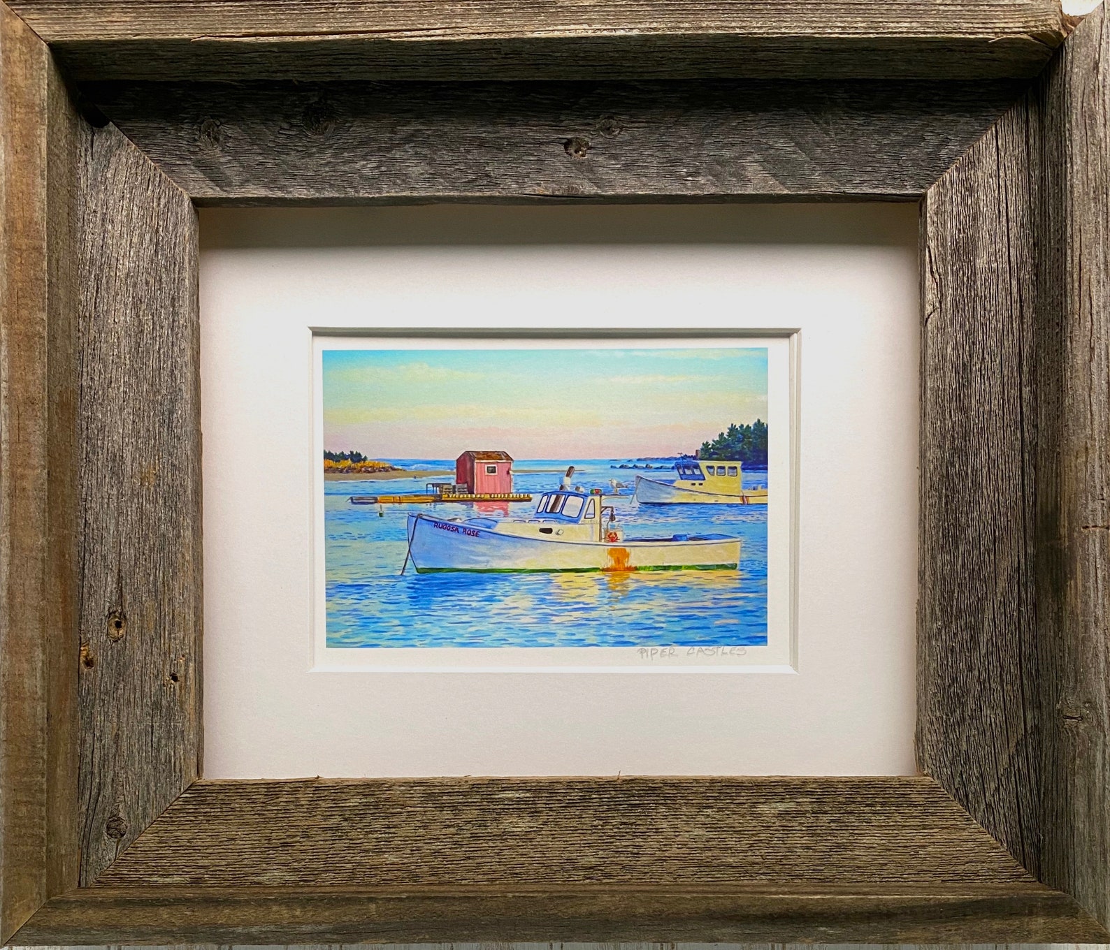 Maine Art Print Coastal Wall Art Maine Lobster Boats Boat Etsy