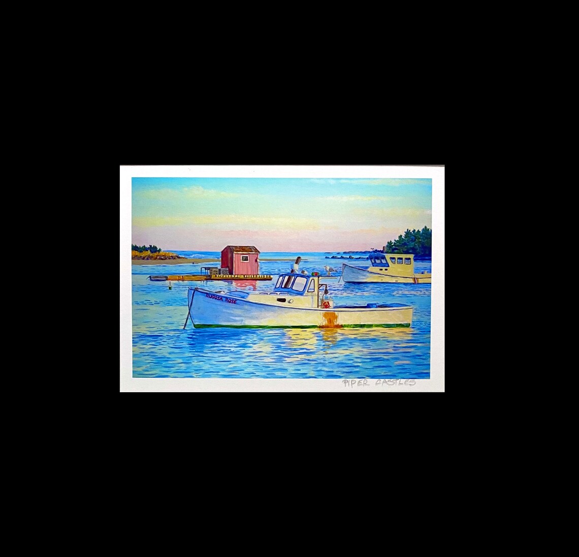 Maine Art Print Coastal Wall Art Maine Lobster Boats Boat Etsy