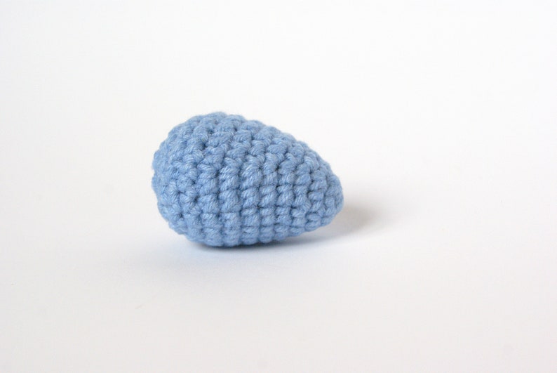 Small colored Easter eggs, Stuffed crochet eggs, Easter table decoration, Kitchen decor, Spring interior design, Mini eggs Blue