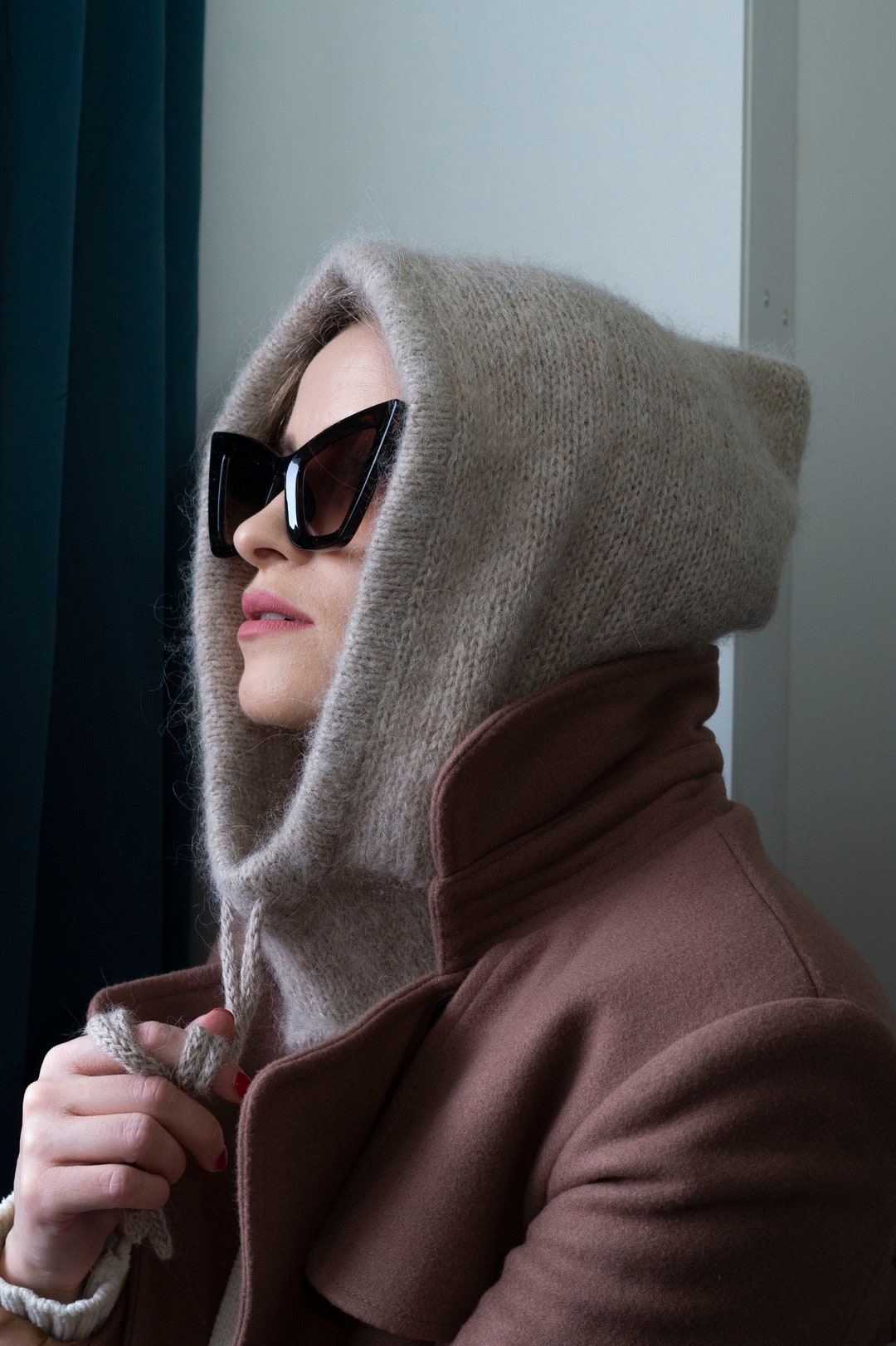 RESERVED for Etsy Design Awards, Not for Sale, Knit Balaclava Hood ...