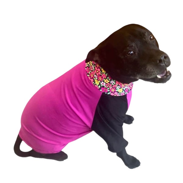 Dog Rash Shirt Pink 50 Plus UV Sun Protection  M L XL 2XL 3XL 4XL -  Puppy Clothes Clothing Pet Swimming Vest Skin Cancer