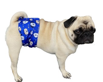 XS - XXL Blue Houndz Male Dog Belly Band Waterproof Wrap - Diaper Nappy Pants Underwear Washable Reusable Pet Sanitary Physiological Puppy