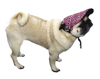 Dog Hat S M L XL Pink Leopard  Girl Female  Sun Protection  - Cap Head Pet Clothes Clothing Accessories Puppy