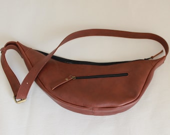 Unisex-Bananentasche, Bananentasche aus Leder / Umhängetasche / Umhängetasche aus Leder, Gürteltasche / Halbmond-Handtaschen, Halbmond-Handtaschen