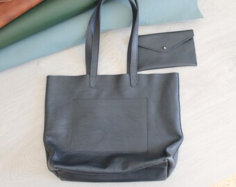 Totebag, bolso de cuero, bolso de mano de todos los días, bolso de cuero, Ancho- 14,5 pulgadas / Alto -12 pulgadas