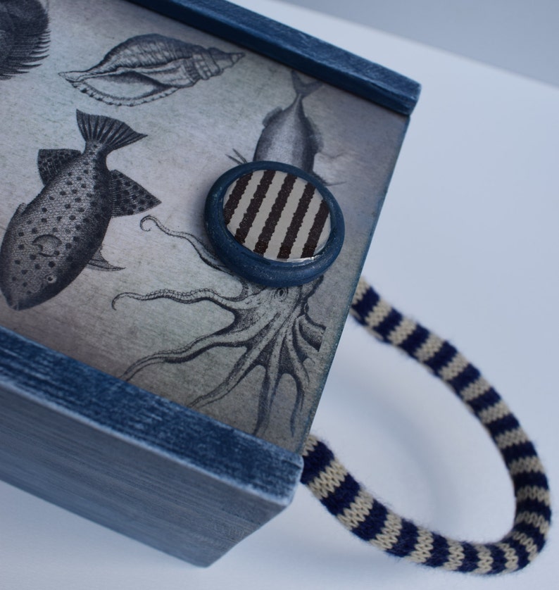 Wooden Wine Box Handpainted and Decoupaged Wine Holder Etsy UK