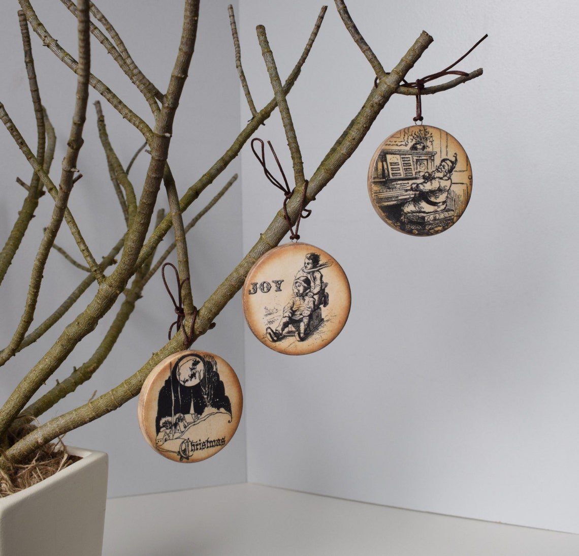 Unique Christmas Tree Ornament Distressed Christmas Decoration Etsy UK