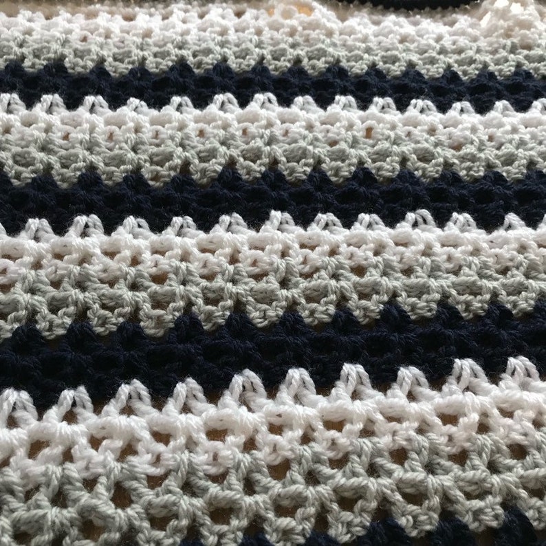 V-Stitch Crochet Blanket