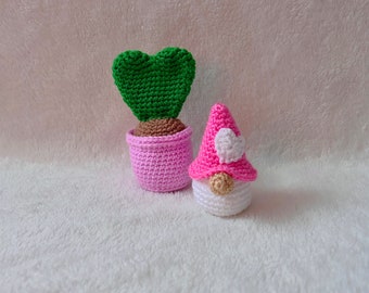 Heart Crochet Gnome
