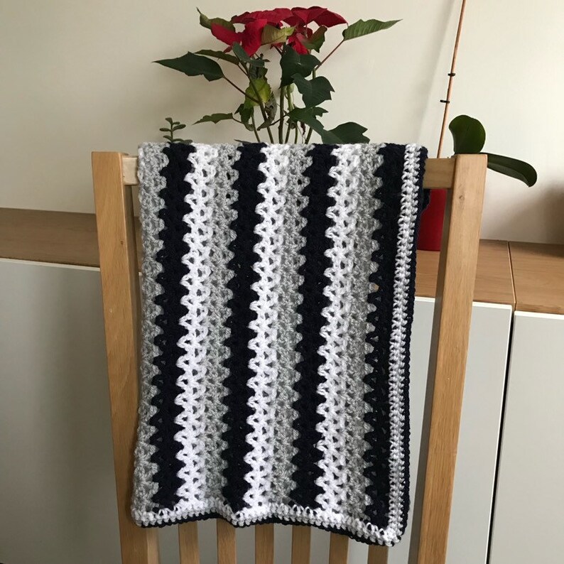 V-Stitch Crochet Blanket