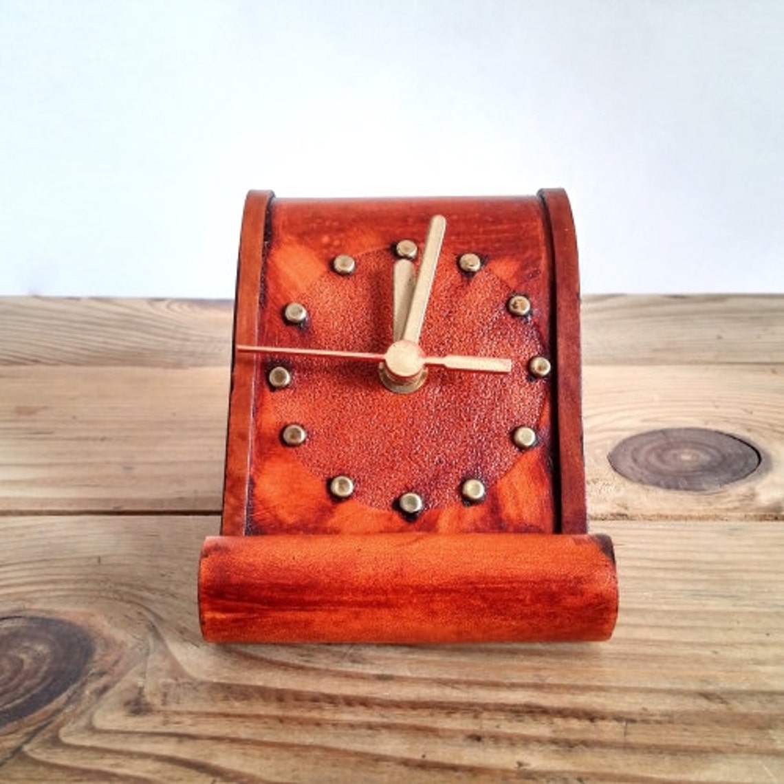 Decorative Desk Clocks leather clock Handmade Clock Office Etsy