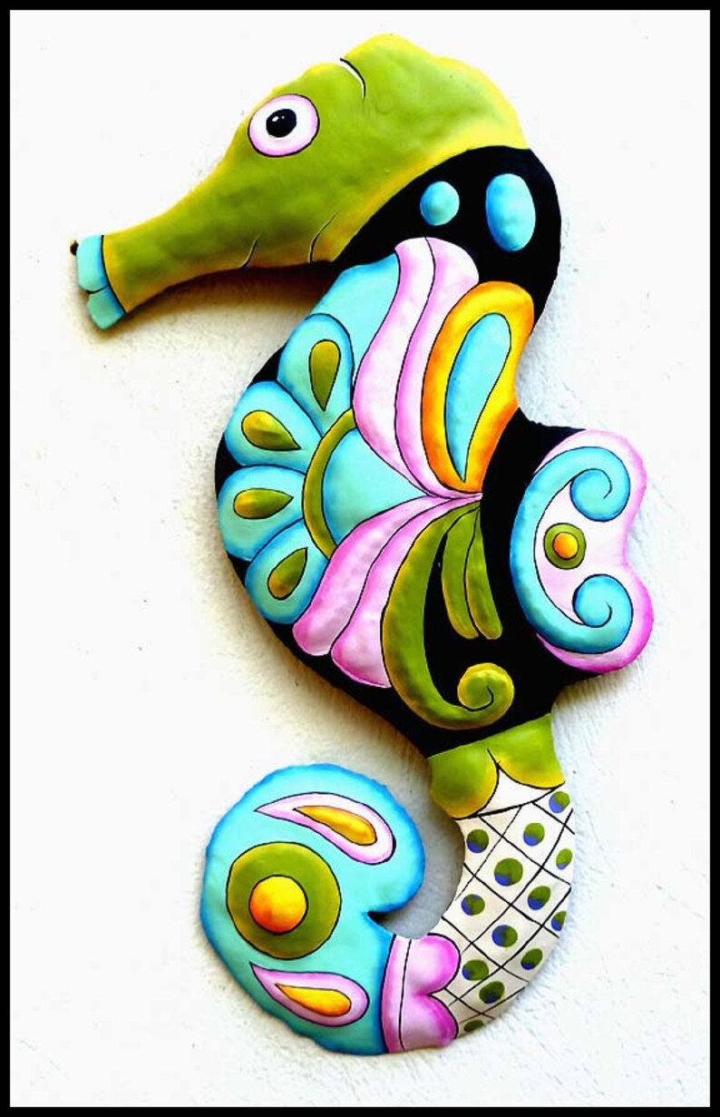 SEAHORSE Metal Wall Art Nautical Decor Outdoor Metal Art Etsy