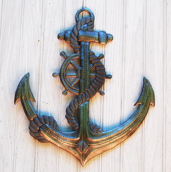 METAL ANCHOR, 2 Sizes, Boat Anchor, Metal Wall Art, Nautical Wall