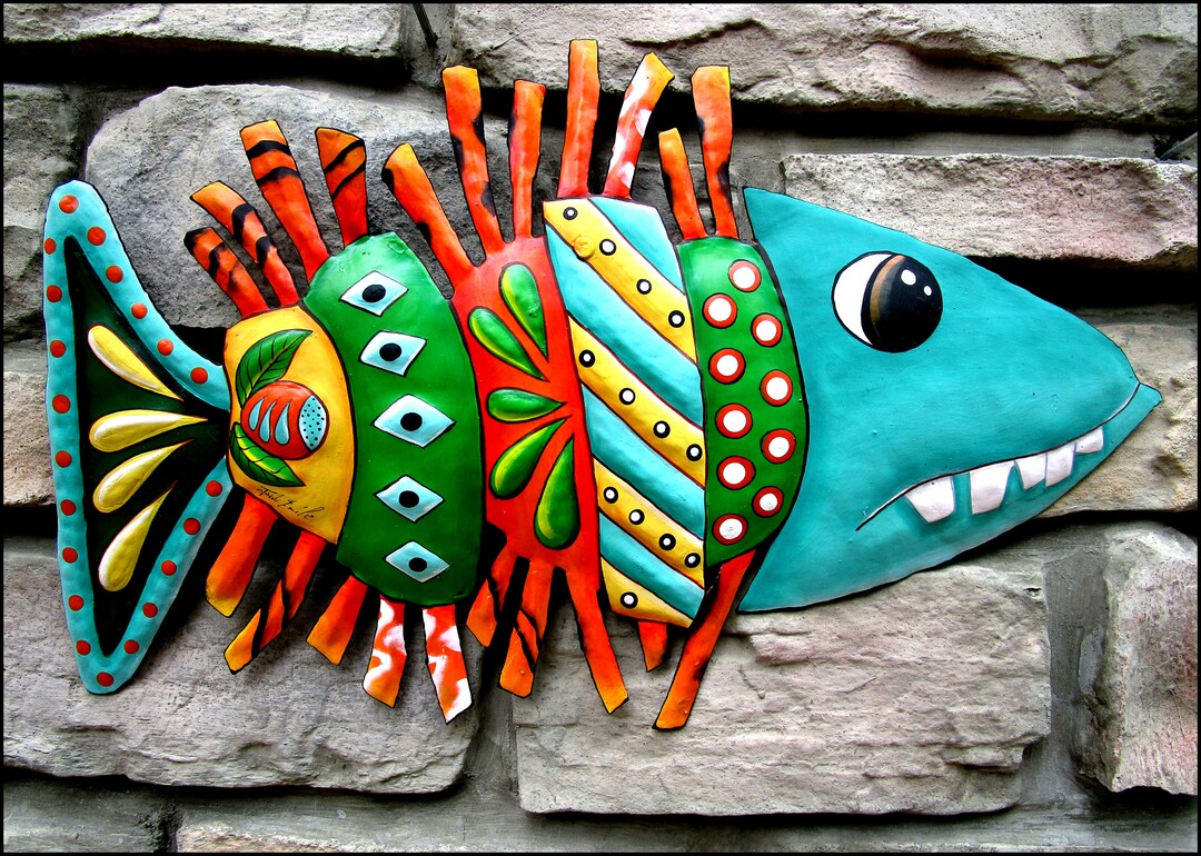TROPICAL FISH Metal Wall Art Wall Hanging Tropical Decor Etsy