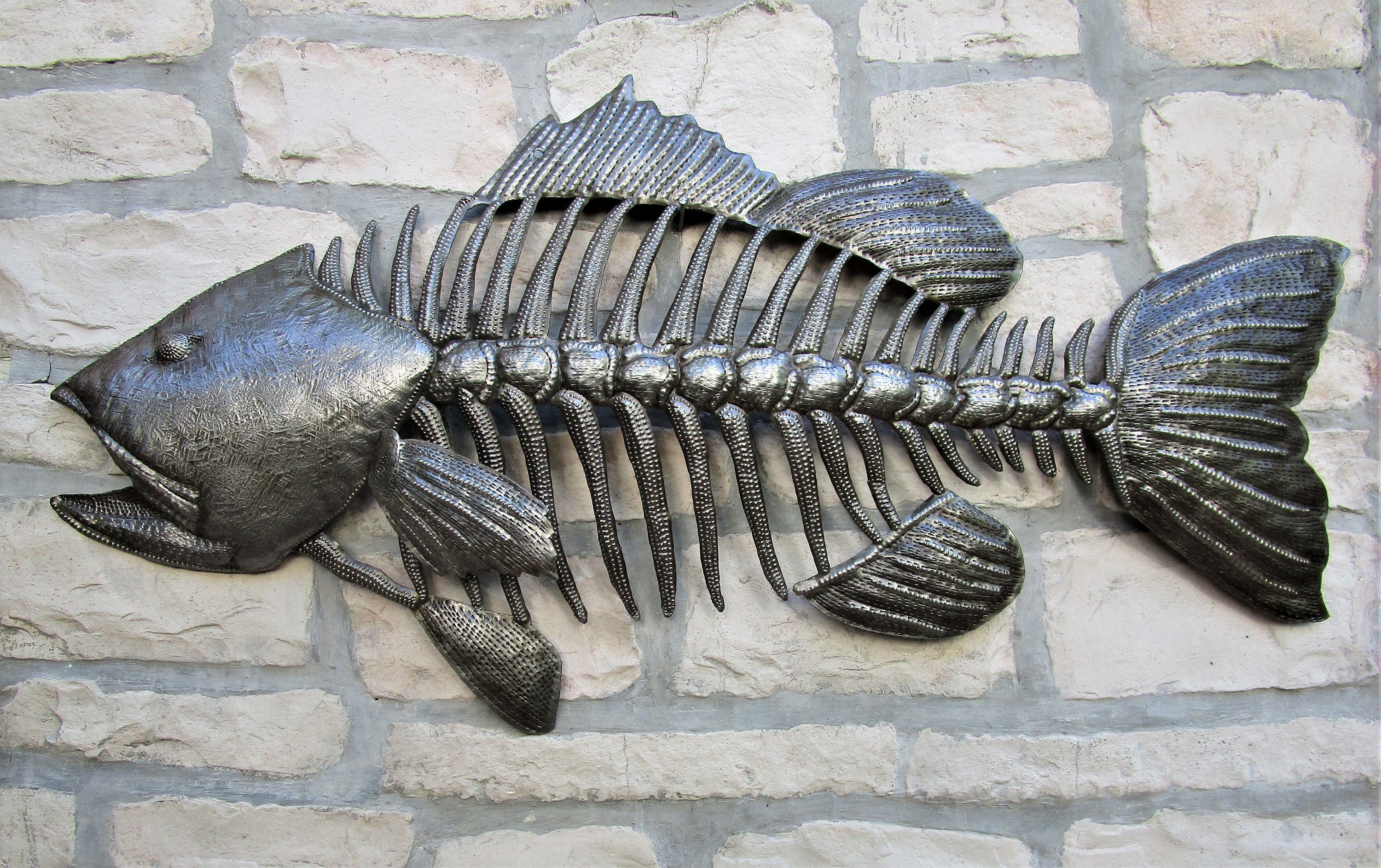 METAL FISH ART Small Mouth Bass Outdoor Metal Wall Art Etsy