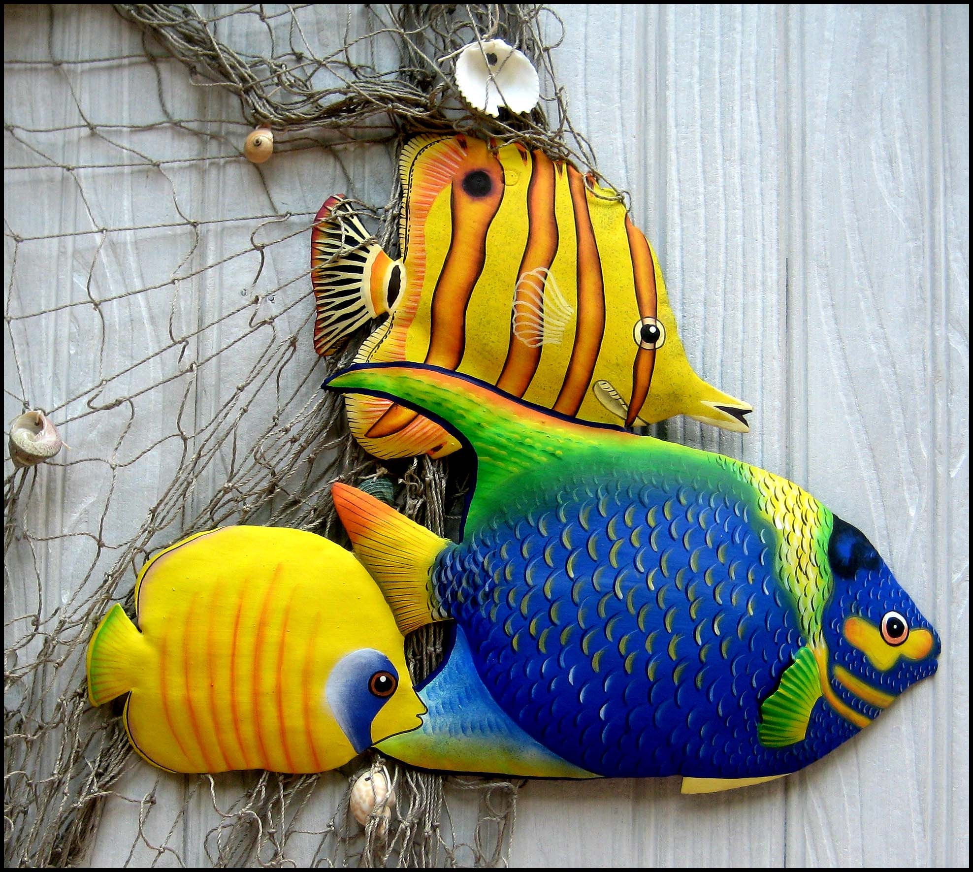 Wood Fish Wall Art 38 Inch Hand Carved Wooden Fish Wall Hanging Home