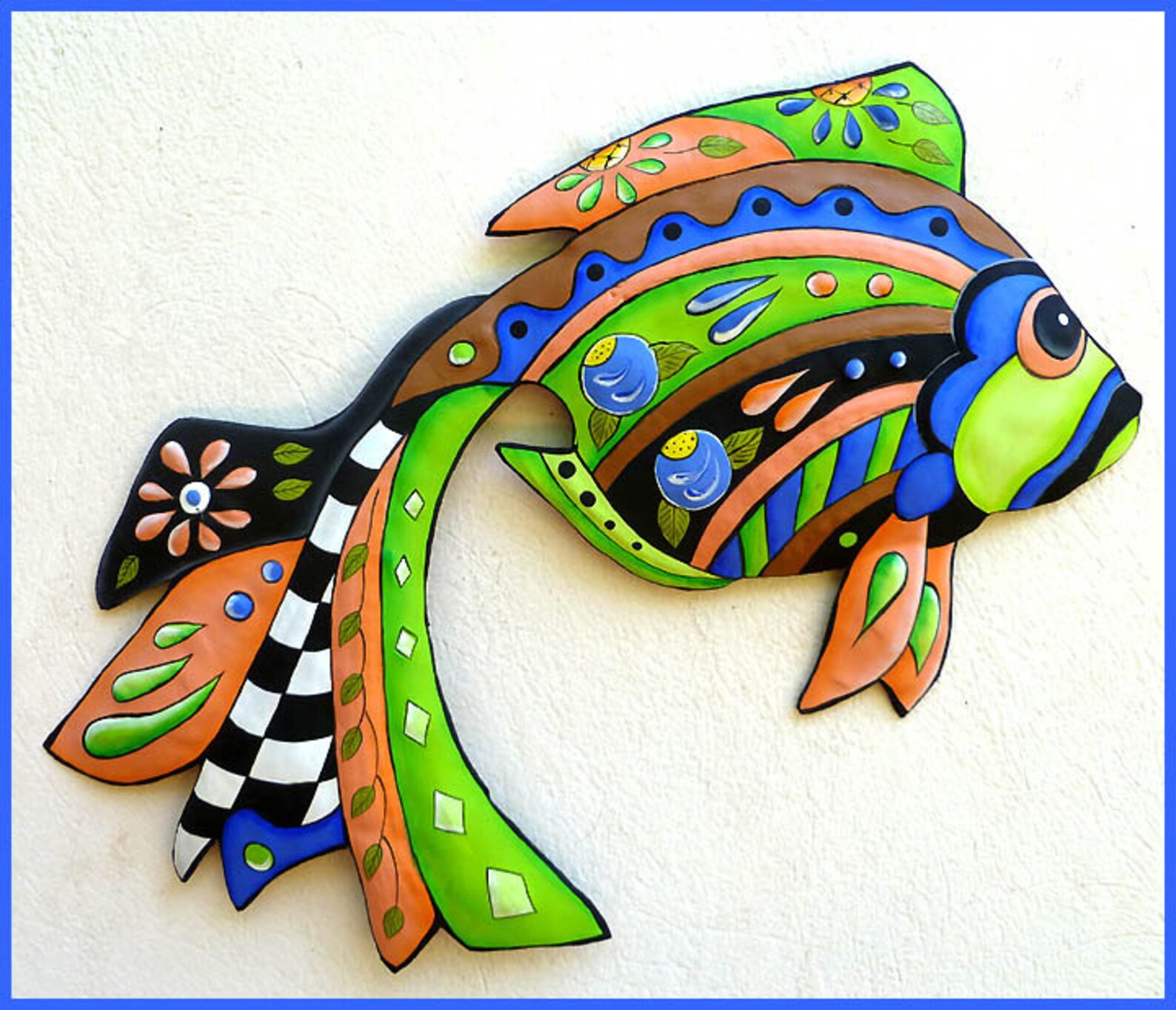 Tropical Fish Metal Wall Art Metal Wall Hanging Metal Art Etsy