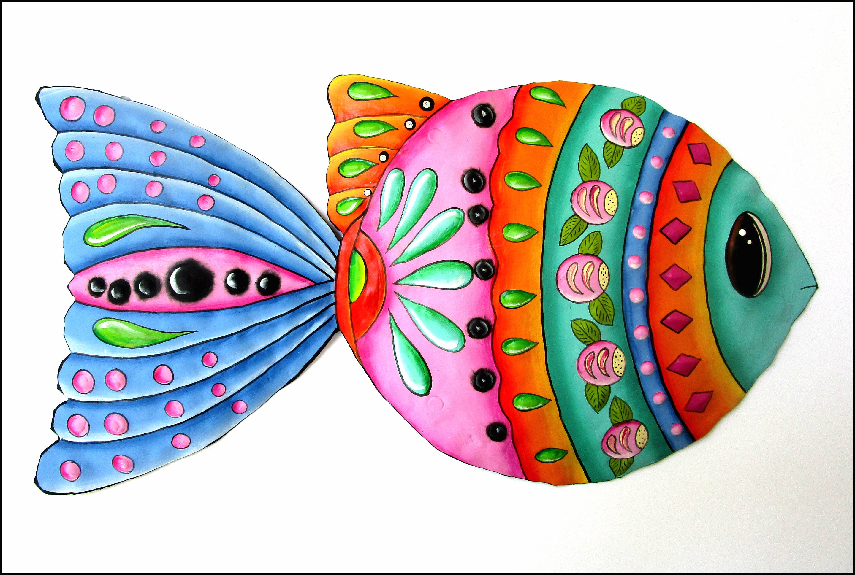 TROPICAL FISH Metal Wall Art Wall Hanging Tropical Decor Etsy