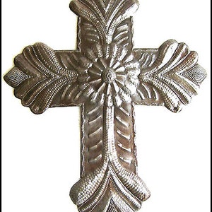 METAL CROSS Wall Hanging, Christian Cross Wall Decor, Cross Wall Art, Metal Art, Christian Art, Christian Gift, Grave Marker W-125