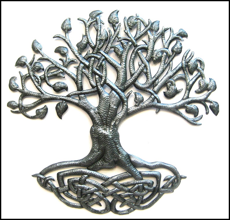 Metal Tree Of Life Wall Art Haitian Hanging Outdoor Garden Decor 375