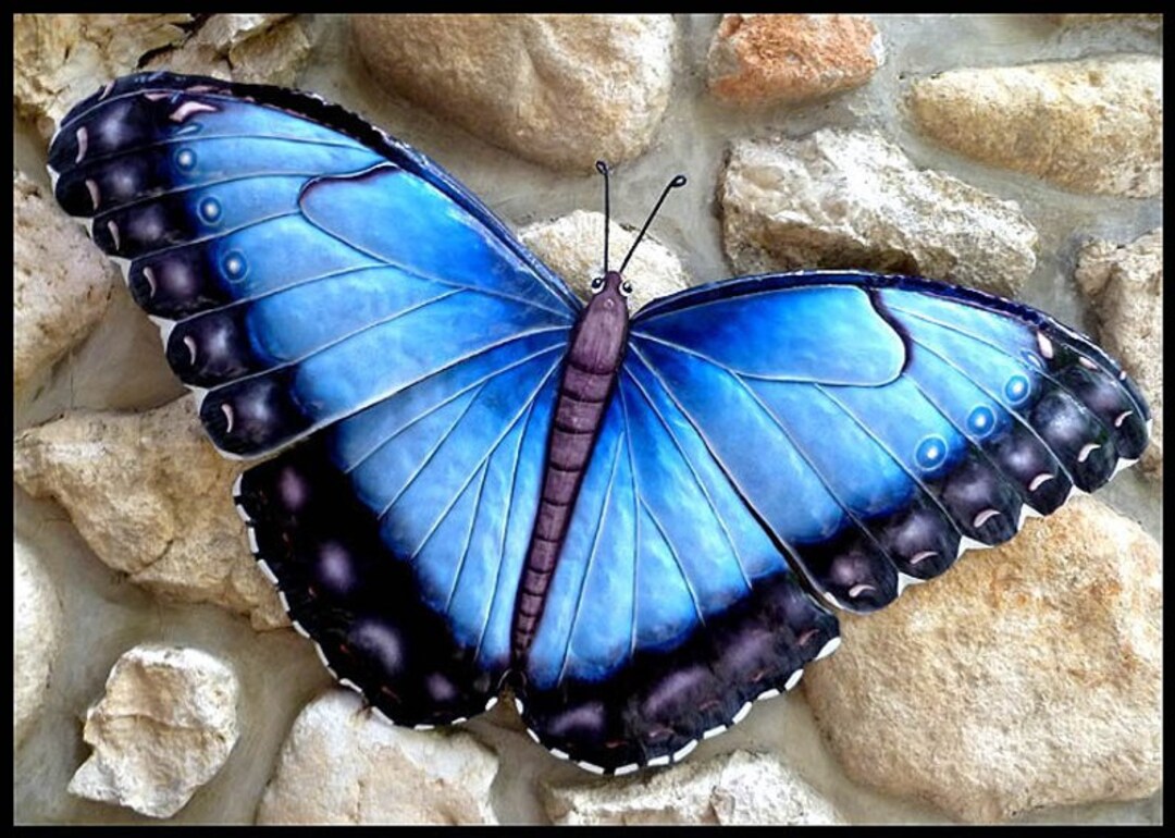 BUTTERFLY METAL ART Outdoor Metal Wall Art Butterfly Metal Etsy