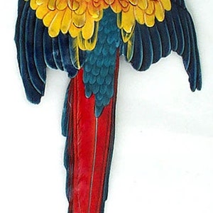 Parrot Art Metal Wall Decor Tropical Art Painted Metal | Etsy