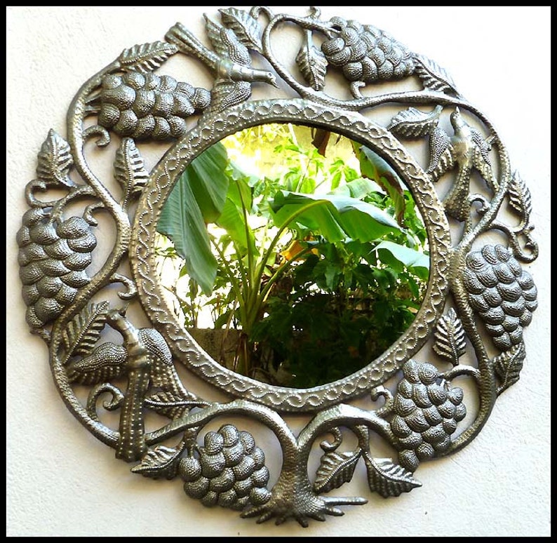 Metal Mirror Wall Hanging Art G Design Haitian Steel Drum Decor 24 M 120
