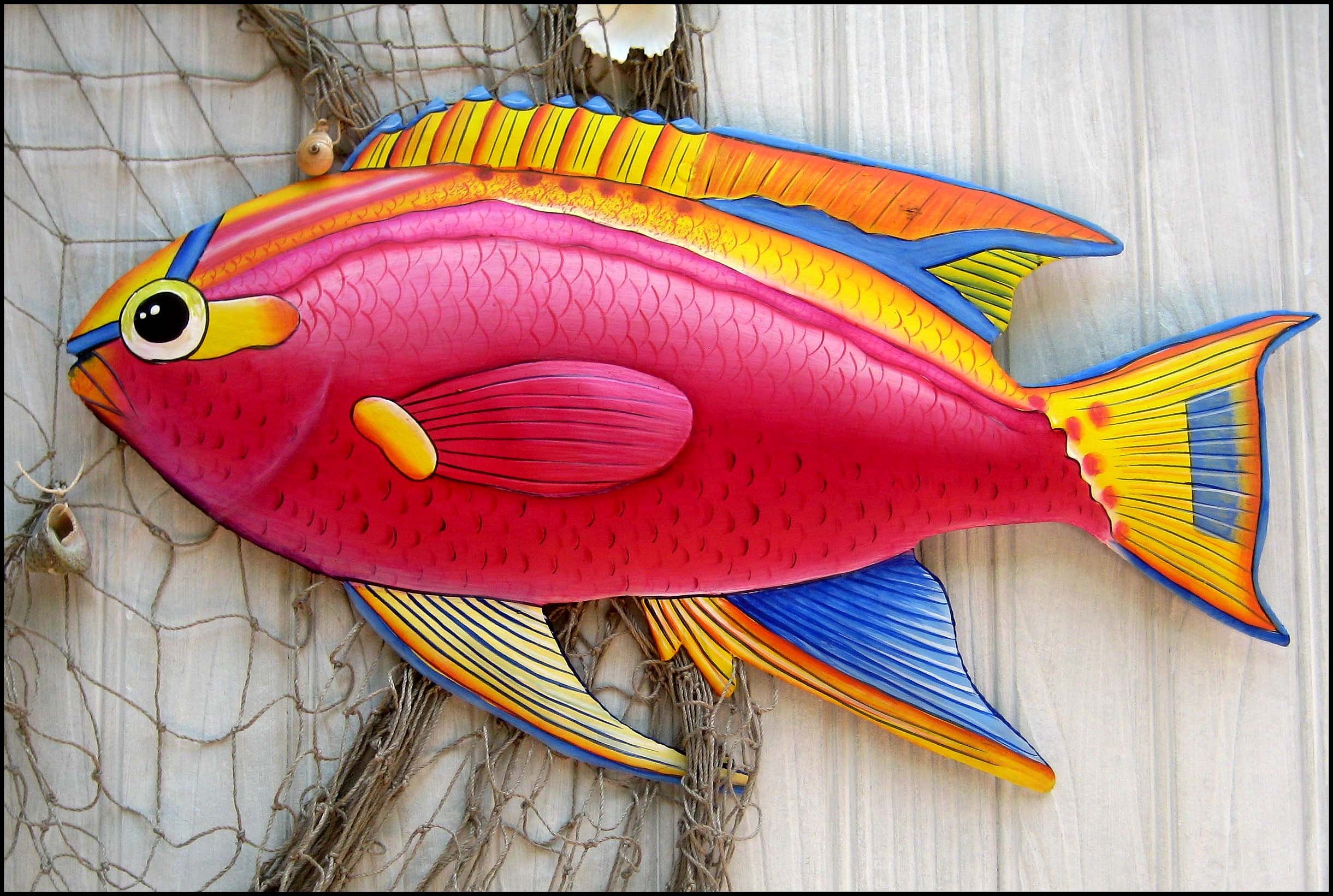 TROPICAL FISH Metal Wall Art 19 Island Decor Outdoor Etsy