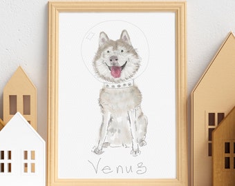 Benutzerdefinierte Haustier Porträts Foto personalisierte Geschenke Kinderzimmer Dekor Hundeporträt lustiges bestes Geschenk für ihn Geschenk für Hunde-Liebhaber Geschenk für Kinder